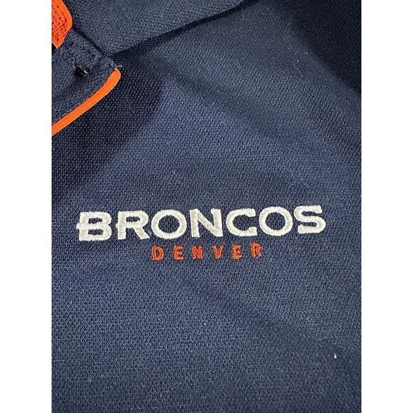 Nike Dri Fit On Field Blue Orange Denver Broncos Polo Shirt Men's Large Dri-Fit - Picture 3 of 12